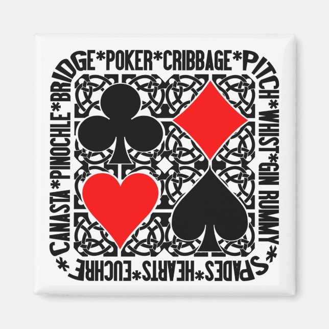 imán de juegos de cartas (Frente)