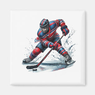 Imán de jugador de hockey