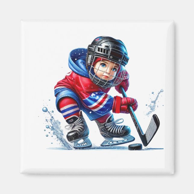 Imán de jugador de hockey   (Frente)