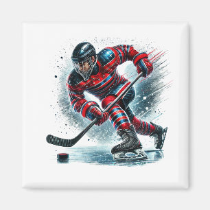 Imán de jugador de hockey