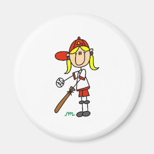 Imán de Jugadora de Softbol Femenino