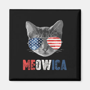 Imán De Julio Camisas Meowica Bandera Estadounidense Ga