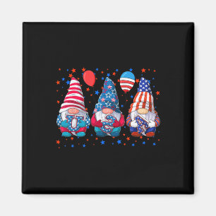 Imán De Julio Cute Gnomes Independencia De La Bandera E