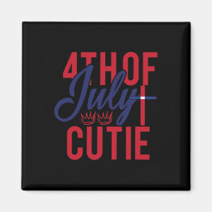 Imán De Julio Cutie Patriotic America Independence Day