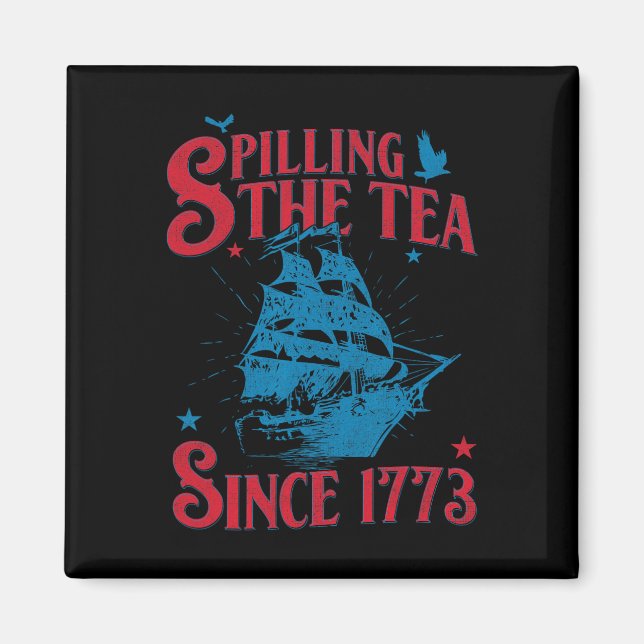 Imán De Julio Derramando El Té Desde La Enseñanza De Hi (Frente)