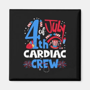 Imán De Julio Equipo Cardíaco Enfermera Cardiaca Feliz
