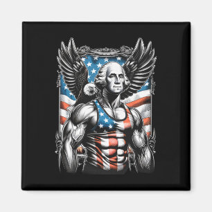 Imán De Julio Funny Patriótico George Washington 4 de J