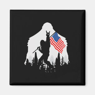Imán De Julio Shirt Bigfoot Sasquatch Bandera Estadouni