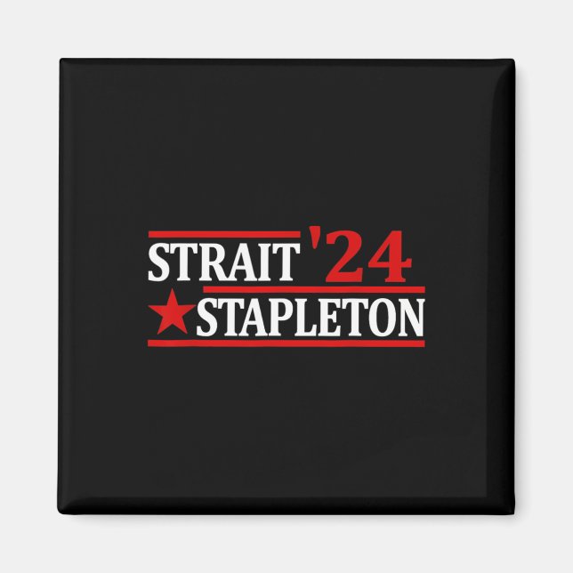 Imán De Julio Stapleton Strait Patriótico Estadounidens (Frente)