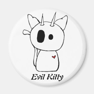 Imán de Kitty Mal Blanco
