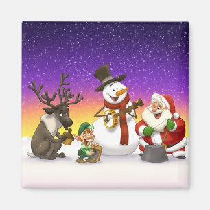 Imán de la banda de jarro del navidad