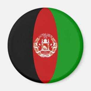 Imán de la bandera de Afganistán Fisheye