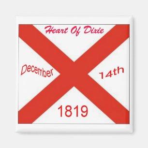 Imán de la bandera de Alabama