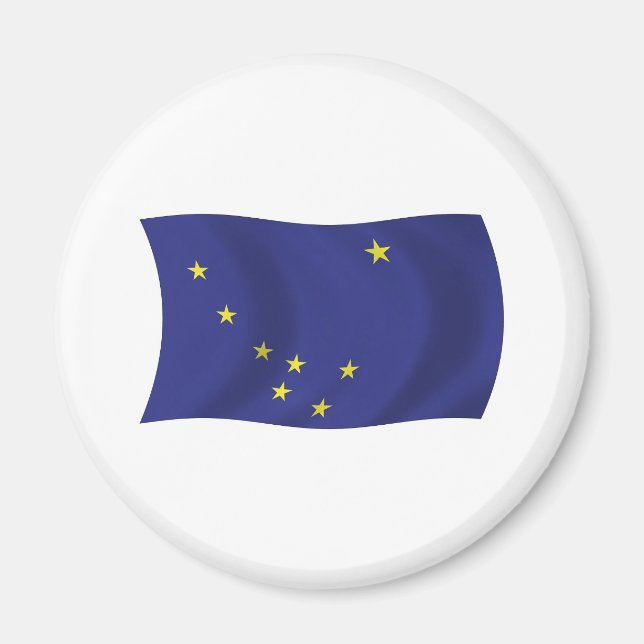 Imán de la bandera de Alaska (Frente)