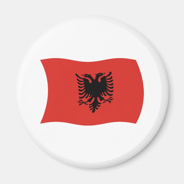 Imán de la bandera de Albania (Frente)