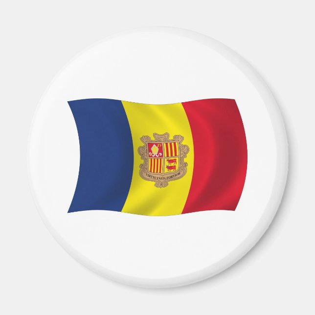 Imán de la bandera de Andorra (Frente)