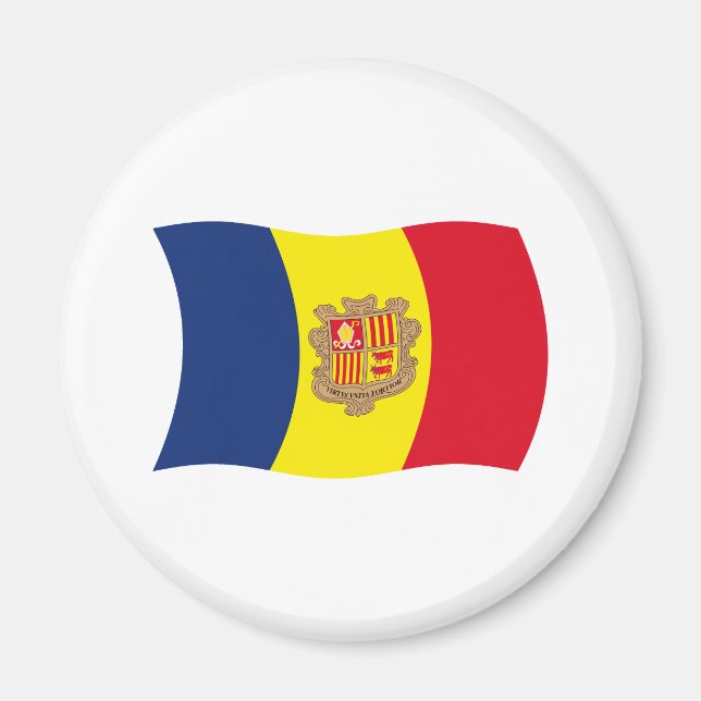 Imán de la bandera de Andorra (Frente)