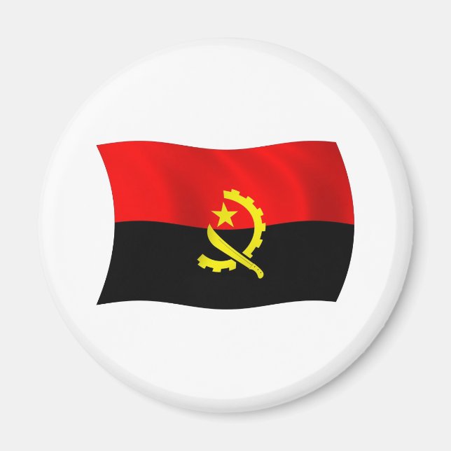 Imán de la bandera de Angola (Frente)