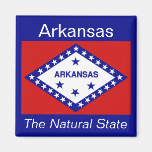 Imán de la bandera de Arkansas