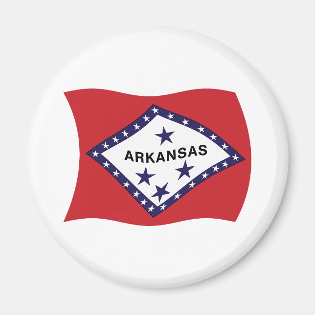Imán de la bandera de Arkansas (Frente)