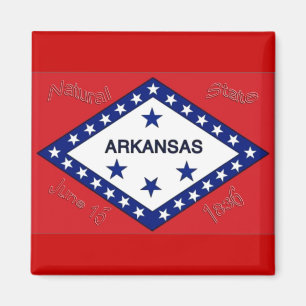 Imán de la bandera de Arkansas