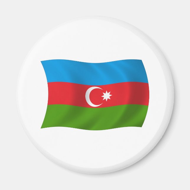 Imán de la bandera de Azerbaiyán (Frente)