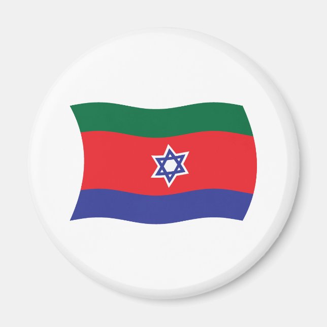 Imán de la bandera de Bnei Menashe (Frente)