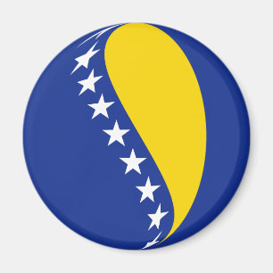 Imán de la bandera de Bosnia y Hercegovina Fishey