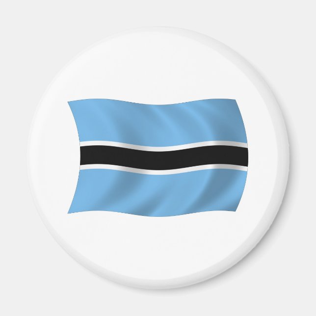 Imán de la bandera de Botsuana (Frente)