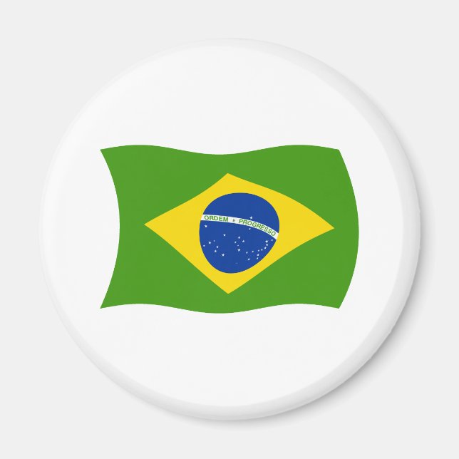 Imán de la Bandera de Brasil (Frente)