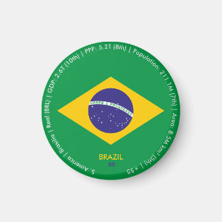 Imán de la bandera de Brasil