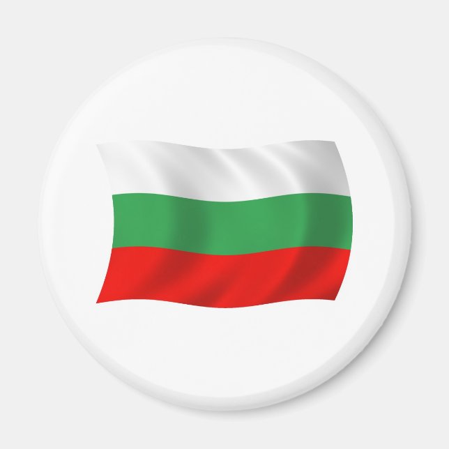 Imán de la bandera de Bulgaria (Frente)