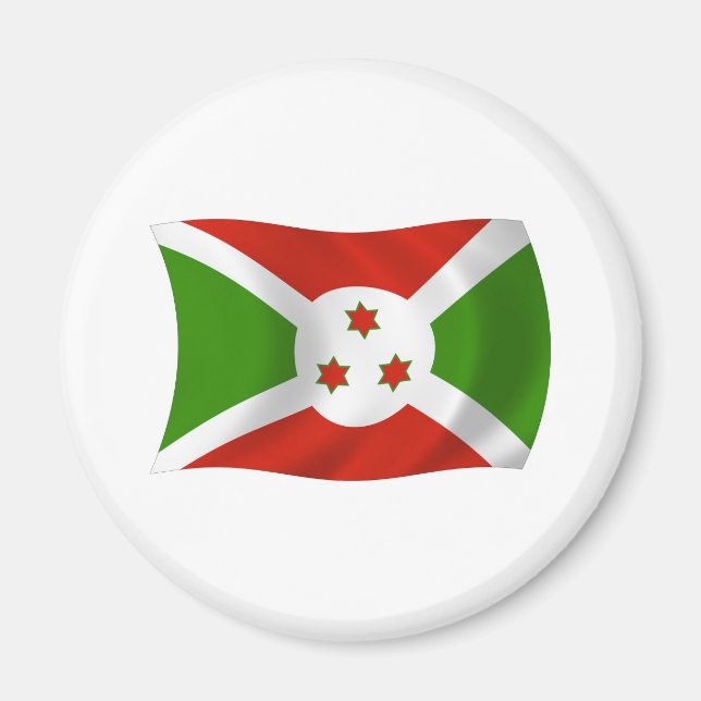 Imán de la bandera de Burundi (Frente)