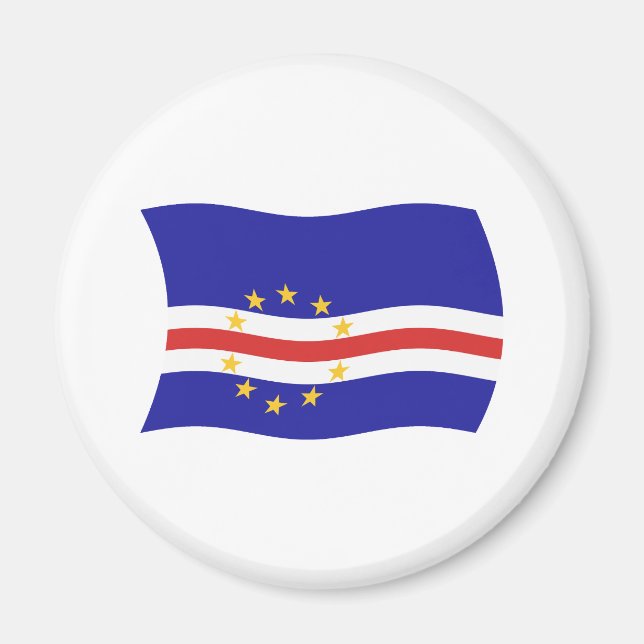 Imán de la bandera de Cabo Verde (Frente)