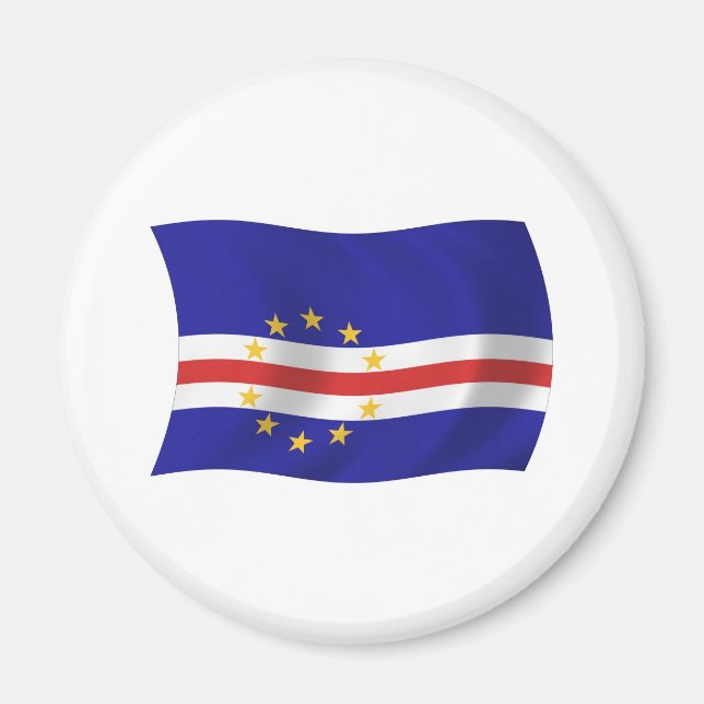 Imán de la bandera de Cabo Verde (Frente)
