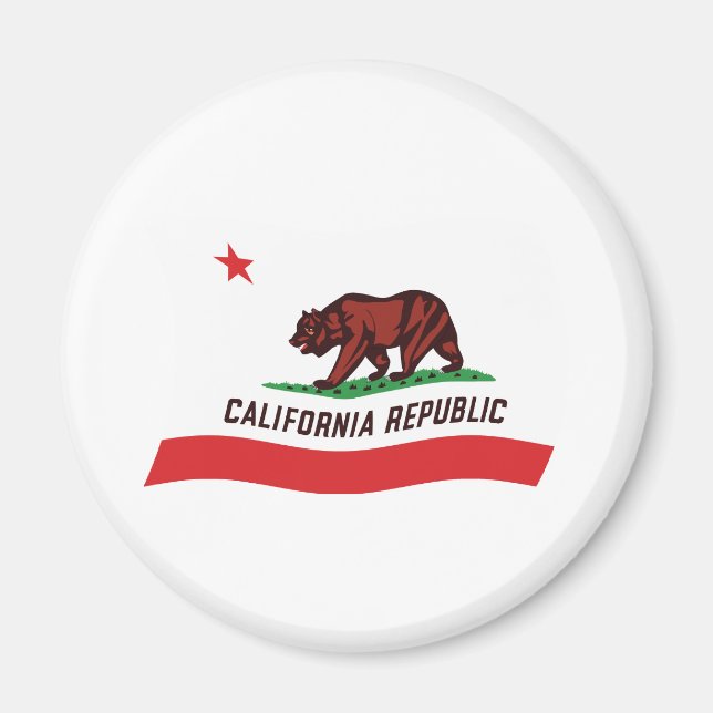 Imán de la bandera de California (Frente)