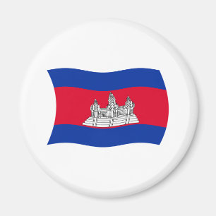 Imán de la bandera de Camboya