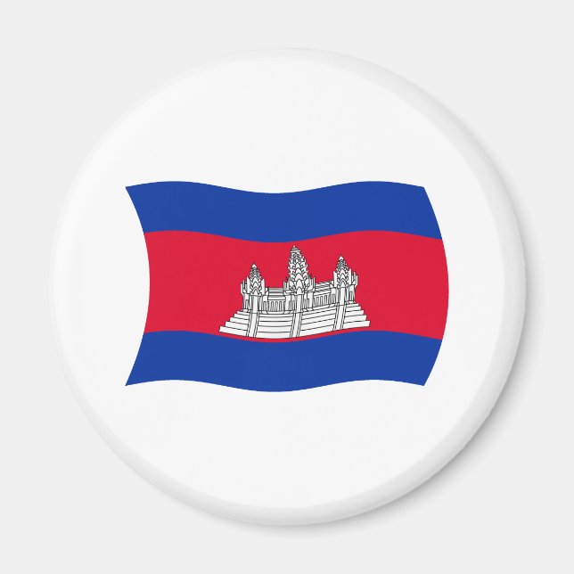 Imán de la bandera de Camboya (Frente)
