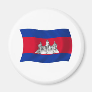 Imán de la bandera de Camboya