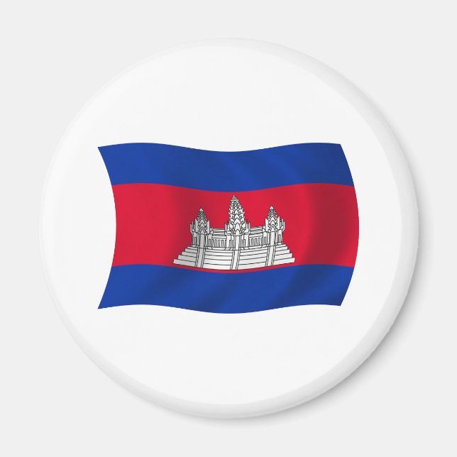 Imán de la bandera de Camboya (Frente)