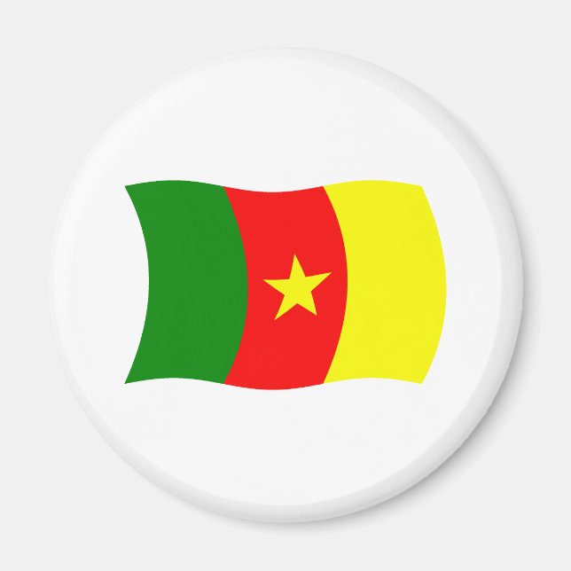 Imán de la bandera de Camerún (Frente)