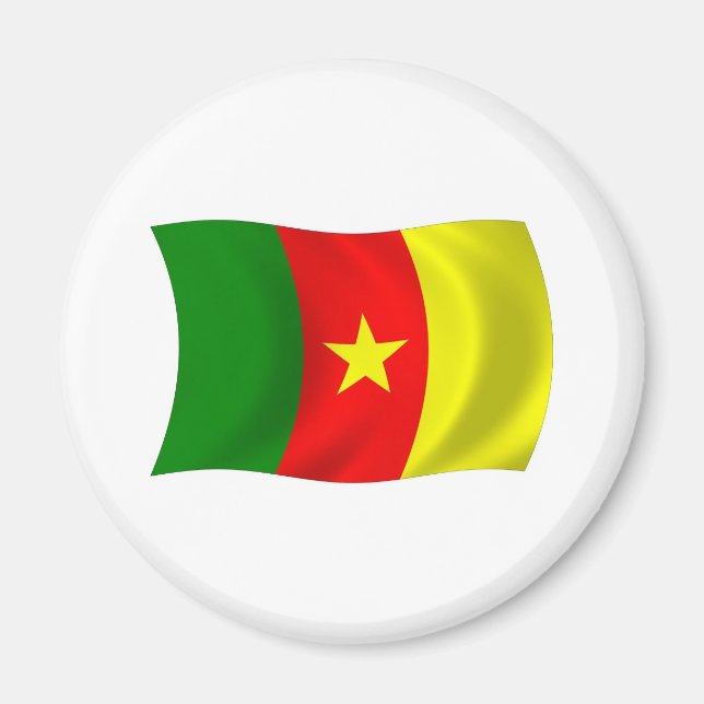 Imán de la bandera de Camerún (Frente)