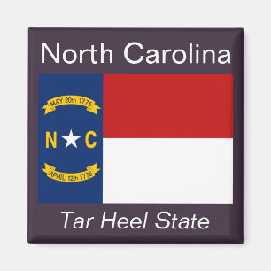 Imán de la bandera de Carolina del Norte