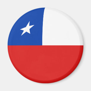 Imán de la bandera de Chile Fisheye