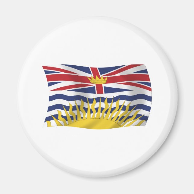 Imán de la bandera de Columbia Británica (Frente)