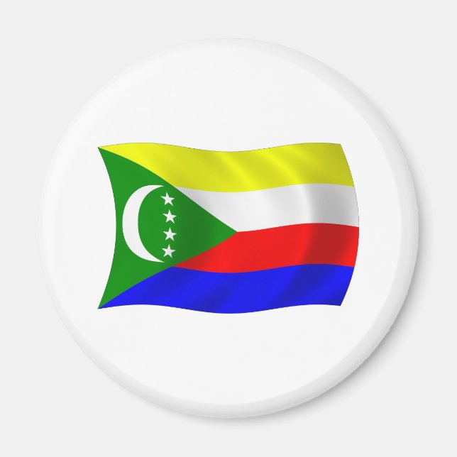 Imán de la bandera de Comoras (Frente)