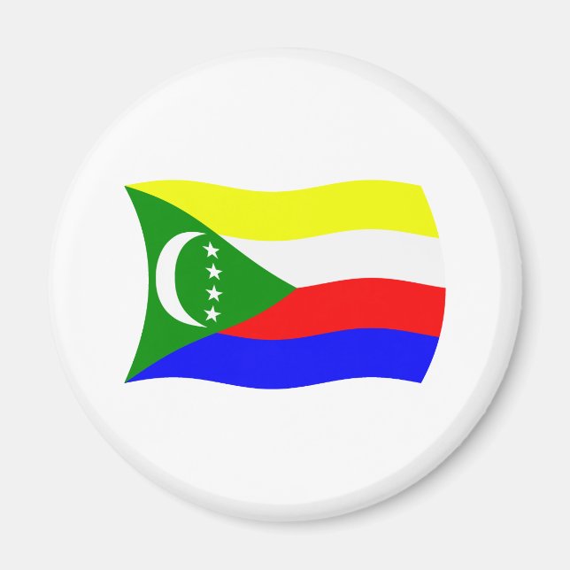 Imán de la bandera de Comoras (Frente)