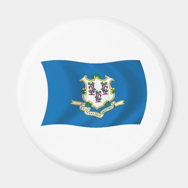 Imán de la bandera de Connecticut (Frente)