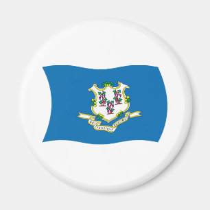 Imán de la bandera de Connecticut