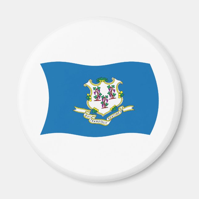Imán de la bandera de Connecticut (Frente)